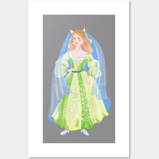 fairy princess, cartoon, milking children illustration Posters and Art